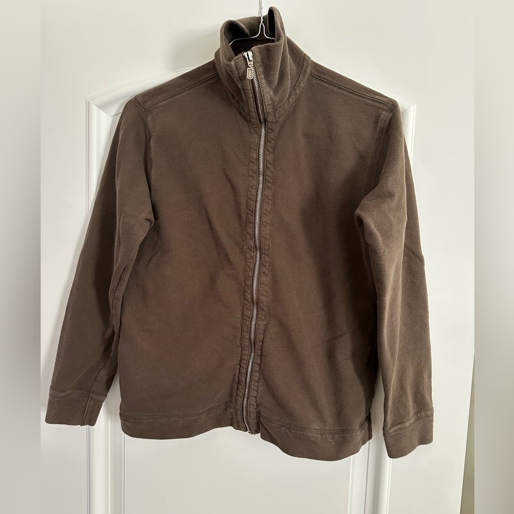 Banana Republic Brown Full-Zip Jacket with Velcro front pockets size medium